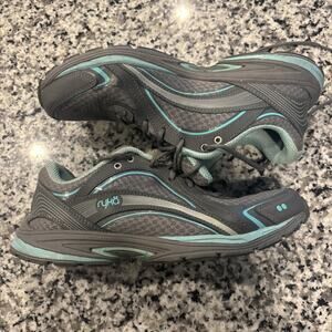 Ryka|Skywalk Womens Athletic Sneakers Comfort Running Shoes Gray & Teal Sz 8